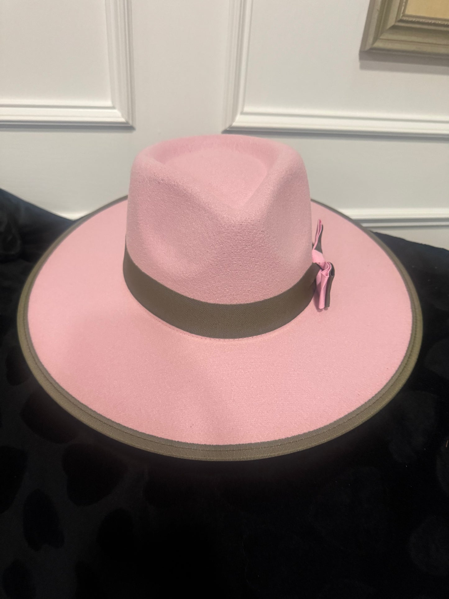 Pink and Olive fedora