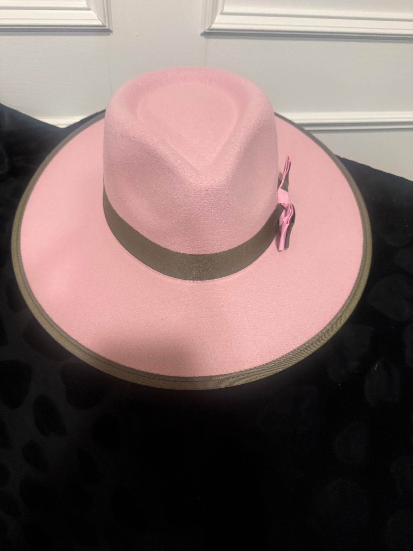 Pink and Olive fedora